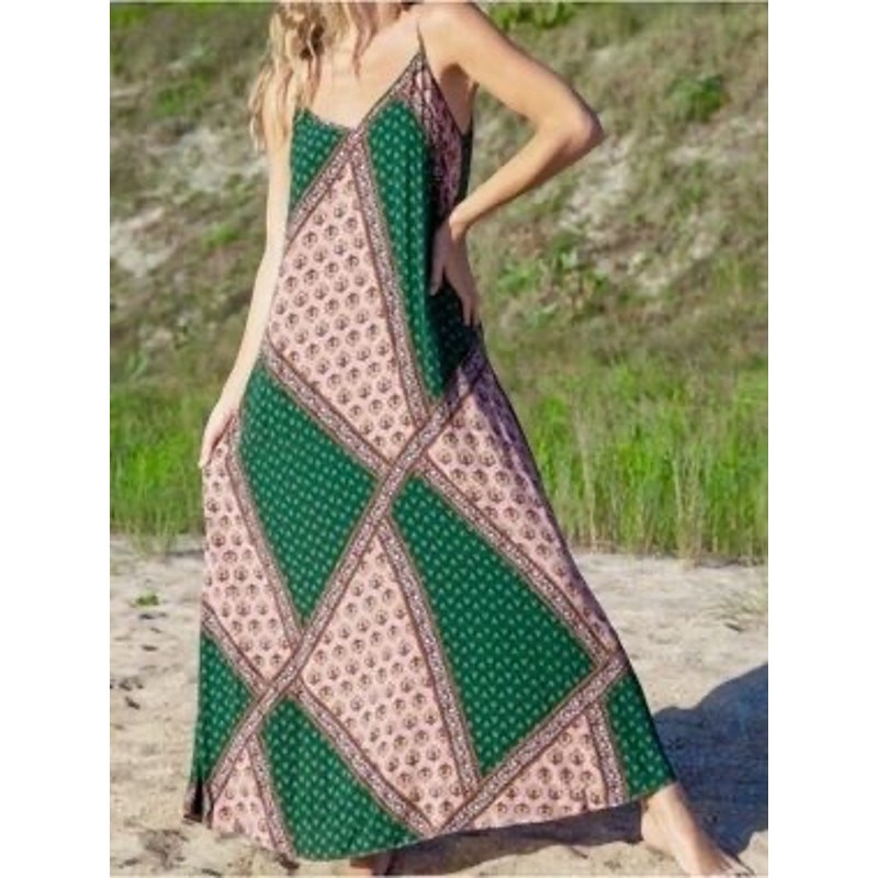 Natural Life Mix Print Maxi Dress Size Medium