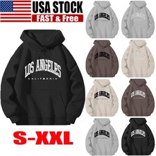 Mens Hoodie Casual Hooded Solid Pocket Slim Fit Sweatshirts Pullover Sweater Top