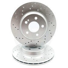Für Mercedes C220d AMG Sport Gebohrte Heck Paar Bremsscheiben 300mm A0004231812