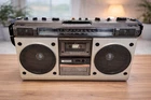 Vintage Portable Hitachi TRK-8200HC AM/FM Radio Stereo Cassette Recorder Boombox
