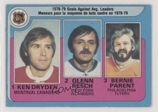 1979 O-Pee-Chee League Leaders Ken Dryden Glenn Resch Bernie Parent #6 HOF 1ek