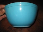 Vintage Pyrex Glass No 402 Horizon Blue Solid Color Mixing Nesting Bowl