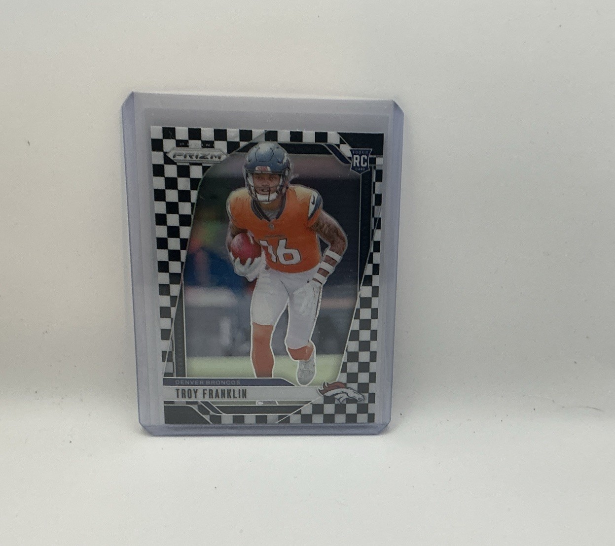 Troy Franklin SP RC ▪ 2024 Prizm  Black & White CHECKER Prizm #393   Rookie