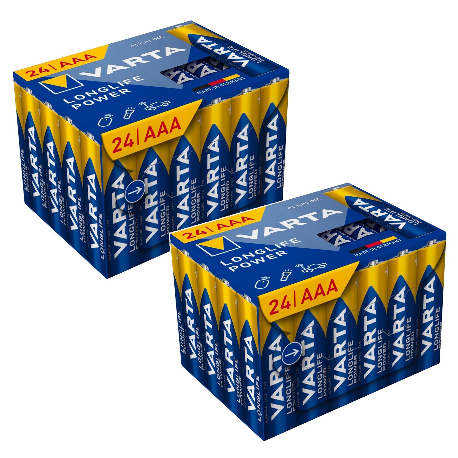 VARTA AAA LR03 Longlife Power lot de 48 piles 1,5V pour les jouets et la maison