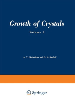 N. N. Sheftal' (u. a.) | Growth of Crystals | Taschenbuch | Englisch (2012)