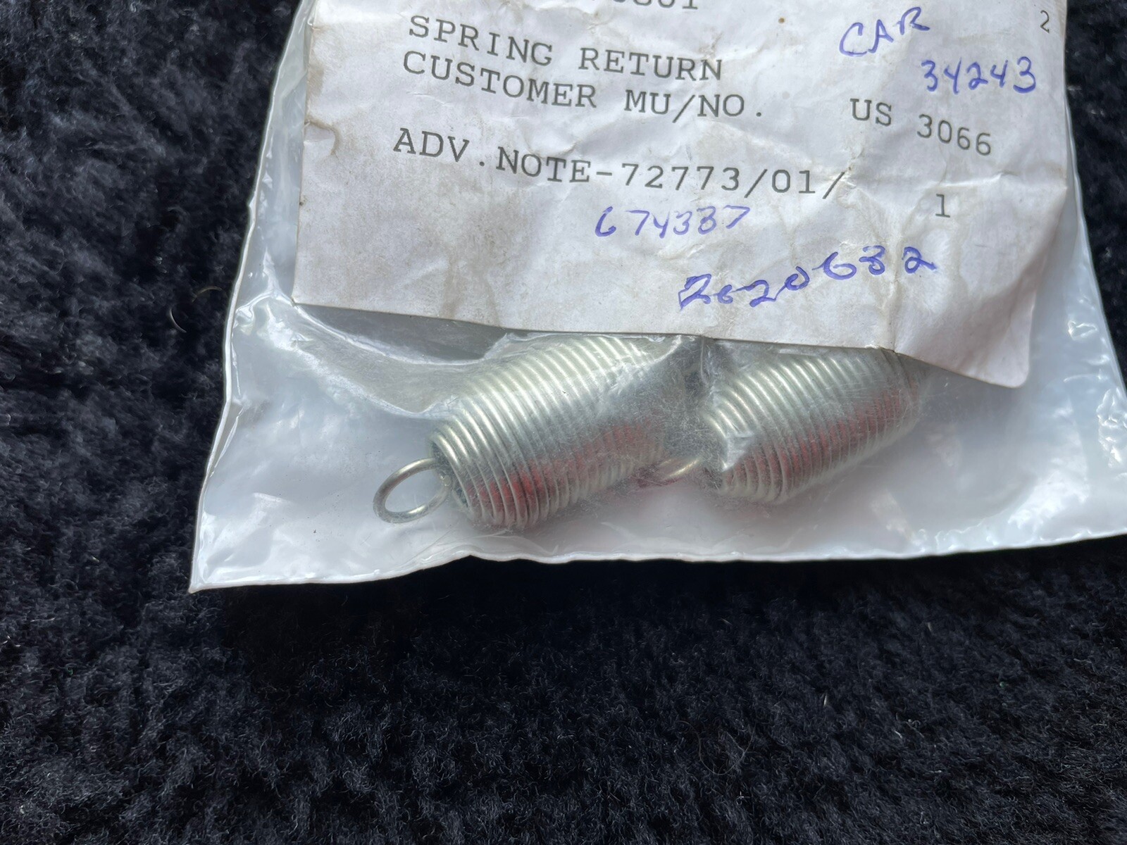 Rolls-Royce Bentley 1990-98 Set Return Spring Throttle Linkage UE70801 NEW OEM
