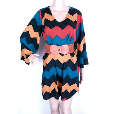 Filly Flair Women Dress with Belt Multicolor Size S - made in USA