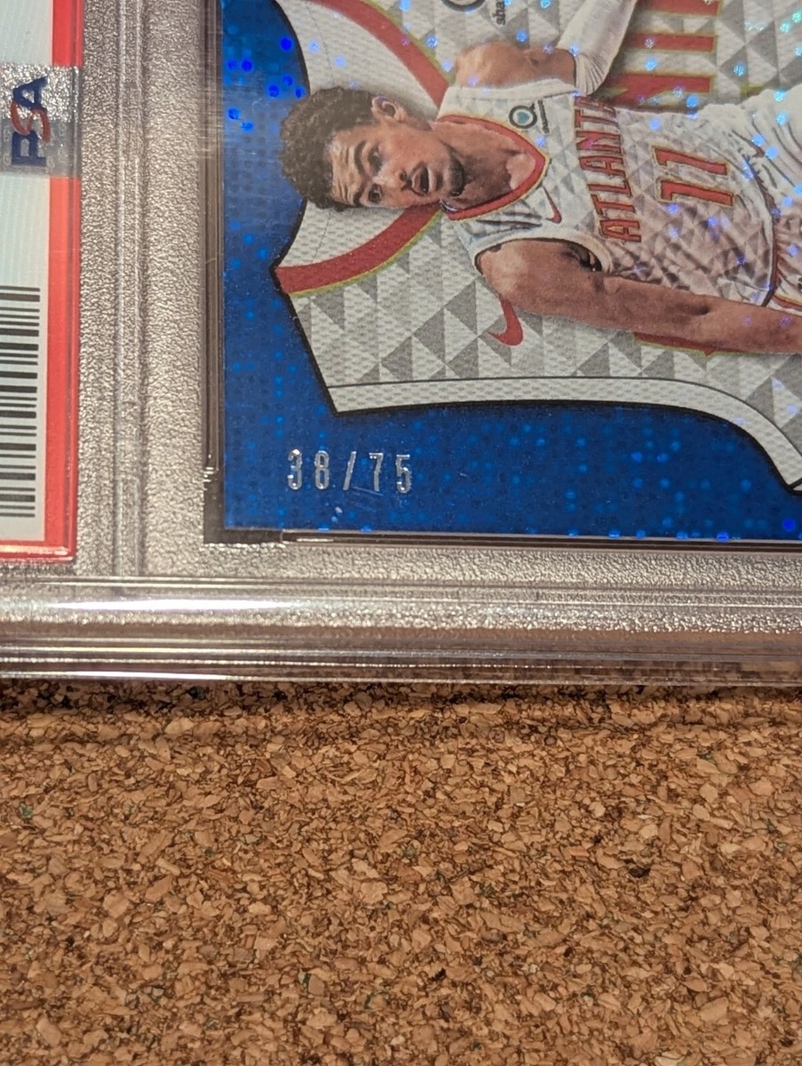 2018-19 Threads Premium Trae Young Blue Dazzle Rookie /75