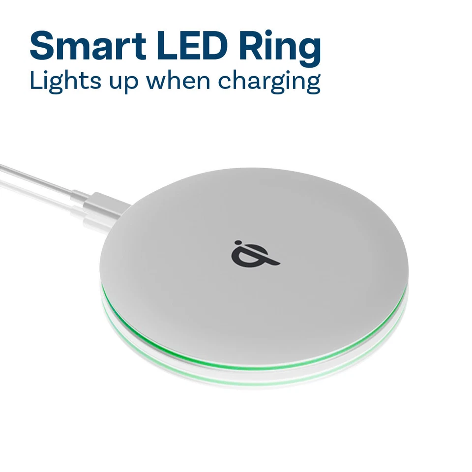 Wireless Charger 15W Qi Charging - Wireless Charging Pad Qi Fast Charger - Weiß - Bild 4 von 4