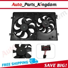 Radiator Condenser Cooling Fan Assembly For 2000 2001-2006 Audi TT Quattro 1.8L