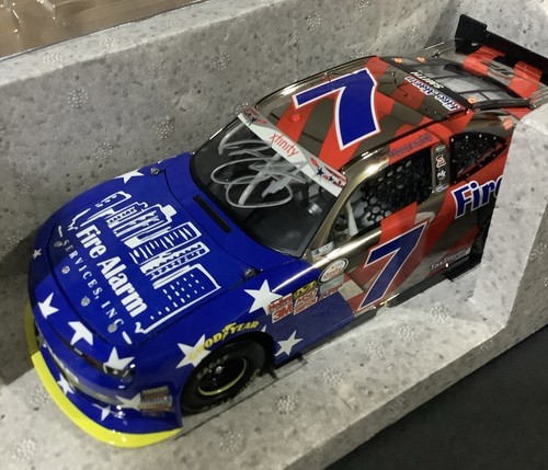 1/24 NASCAR REGAN SMITH 15 CHEVY #7 FIRE ALARM COLOR CHROME AUTOGRAPHED DIN #59 - Picture 2 of 5
