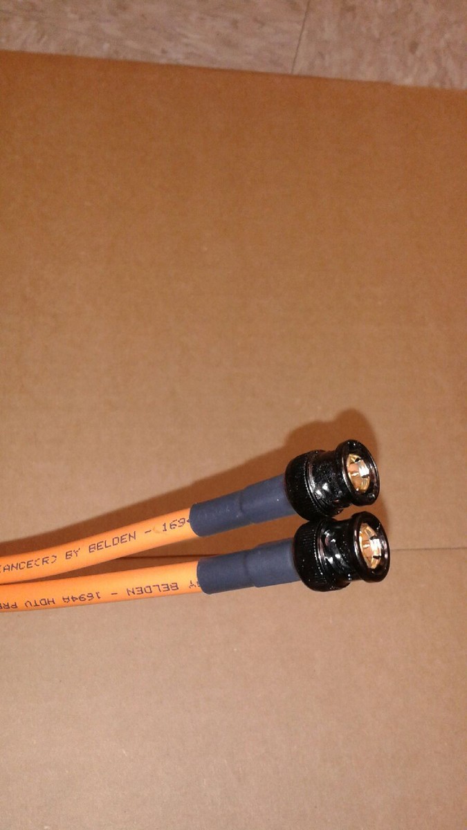 Belden 1694A HD-SDI Coaxial Cable – 50ft, BNC Male To BNC Male, RG-6, 6 GHz (Orange)