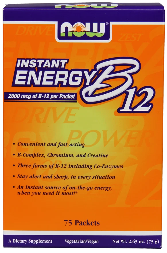 NOW FOODS, VITAMIN B-12 Instant Energy 2000mcg 75 Packets SUPER PREIS - Bild 1 von 1