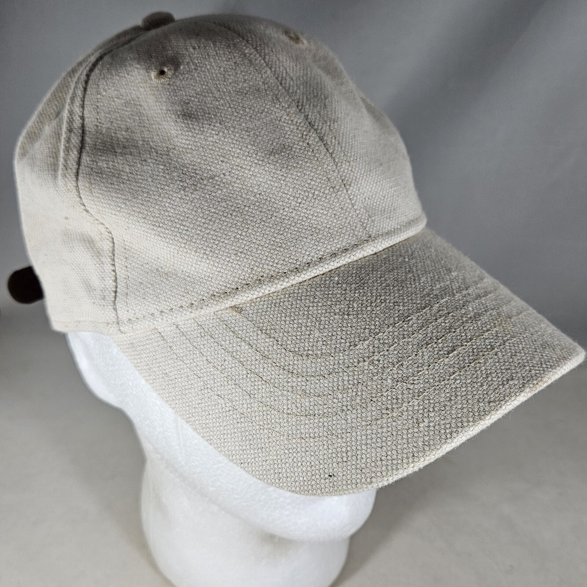 Plain Solid Beige Hat Blank Front Dad Adjustable Strap Buckle Baseball Cap