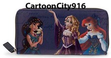 Disney Princesses Ariel Rapunzel Jasmine Fairytale Wallet - NEW