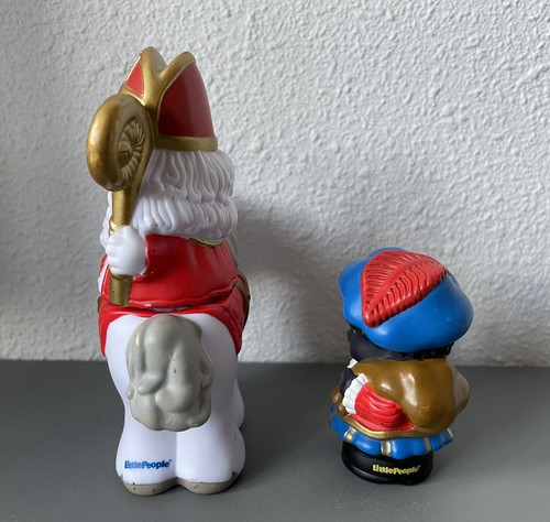 Fisher Price Little People Figures "Sinterklaas & Zwarte Piet" Set Dutch Rare - Picture 6 of 6