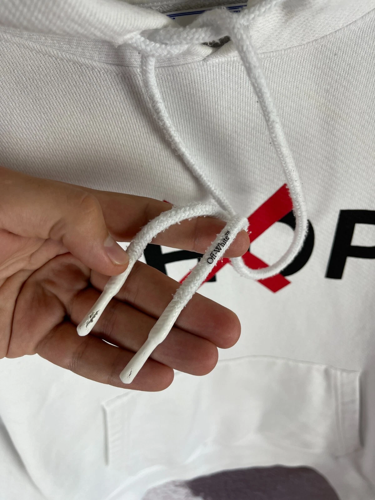 Felpa con cappuccio Off White Artwork c o AMO Samir Bantal logo grande