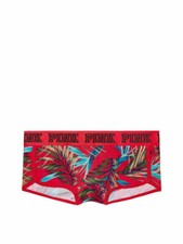 Victoria's Secret PINK Logo Boyshort Panty Red Palm
