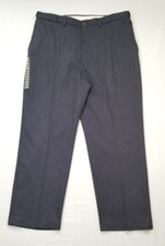 Haggar Men Size 38W x 29L Dark Gray Straight Dress Pants Heather Plain Front NEW