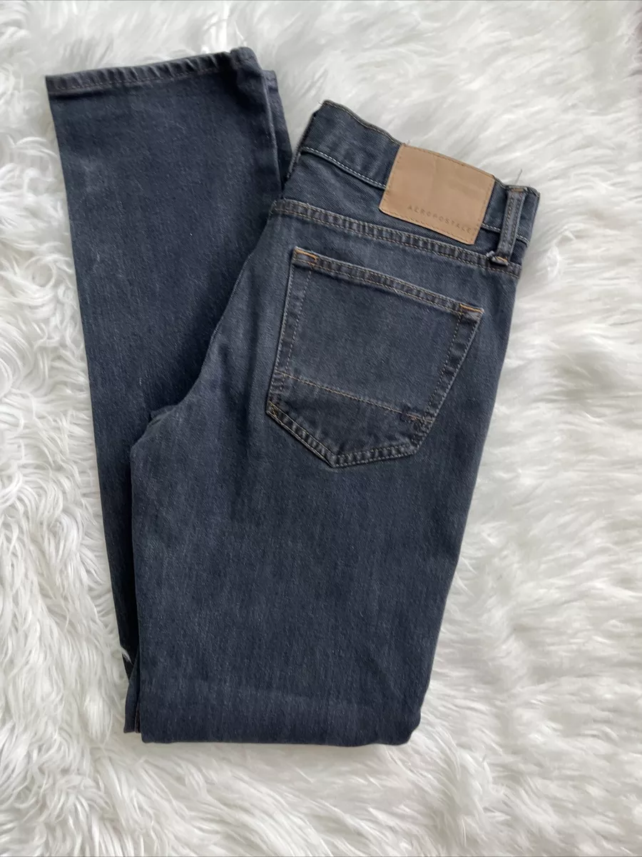 Aeropostale Men's Skinny Jeans Size 30/34 Dark Blue Denim Actual Size 30/31