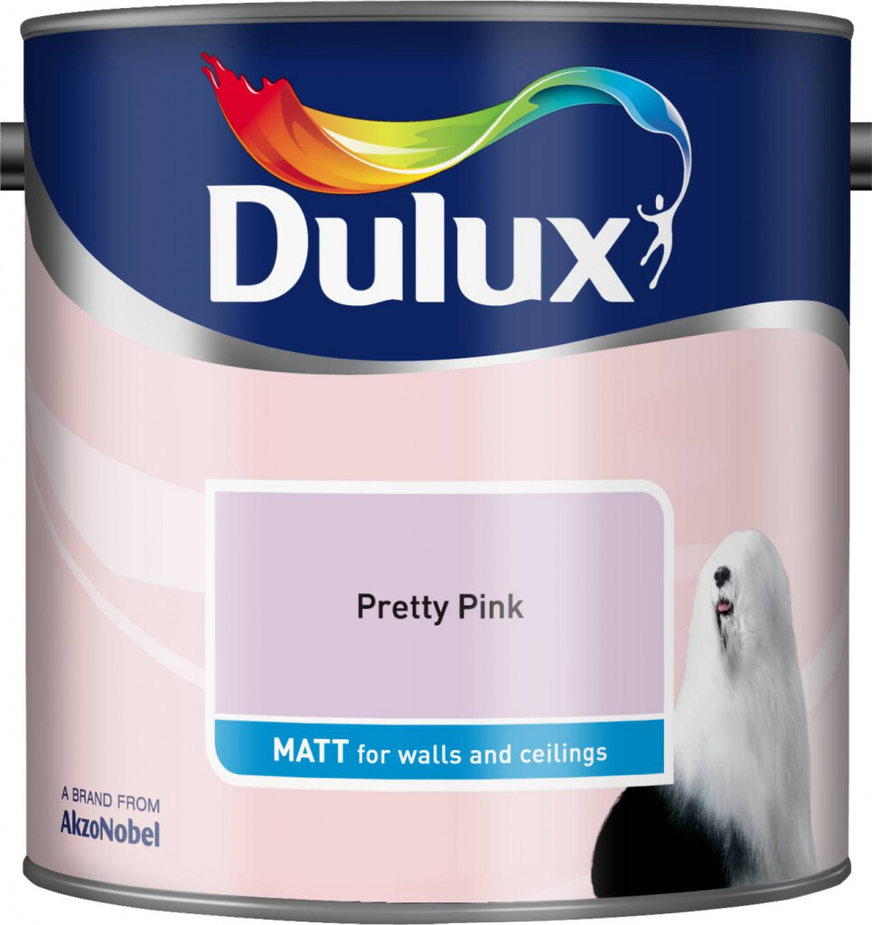 Dulux Matt Interior Walls & Ceilings Emulsion Paint 2.5L - Pretty Pink