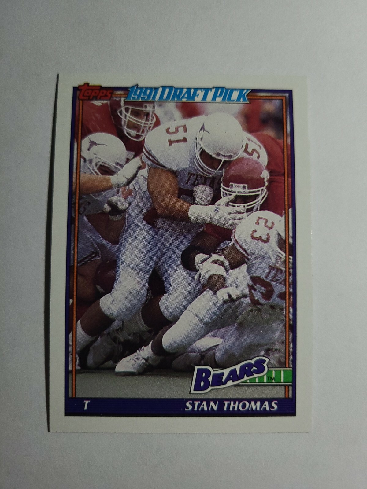 STAN THOMAS 1991 TOPPS FOOTBALL CARD # 154 D7488