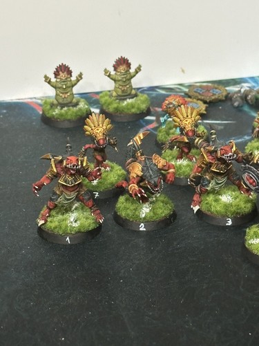 Blood Bowl - Lizardmen | Echsenmenschen Team - gut bemalt - Bild 3 von 7