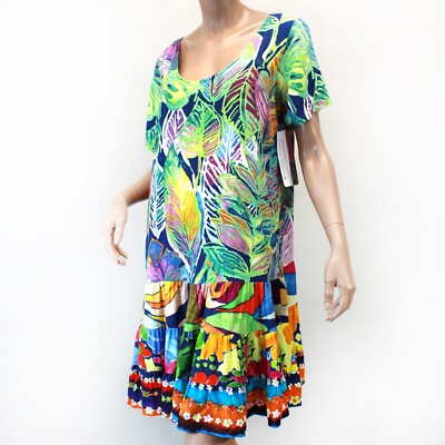 Jams World Hattie SunDress Akala Pink Print Hawaiian Sundress XL made in USA