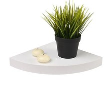 High Gloss Floating Corner Shelf Wall Mounted Storage Unit Shelving Display Kit