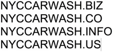 NYC Car Wash Domain Name - co, biz, info, us - easily brandable!