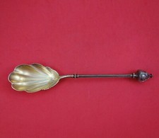 Gothic Dome by George Sharp Sterling Silver Berry Spoon GW Bright-Cut 9 1/4