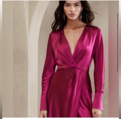 open lace back dress Tina Holly Couture TE003 Berry Pink Satin Silky Formal Dress