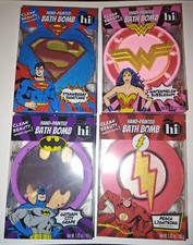 DC Universe Bath Bombs, 4-Pack Batman Superman Flash Wonder Woman Hi Peach Layne