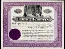 1911 Maine - Guyana  Bartica Company Rubber Plantation EX RARE Stock Certificate