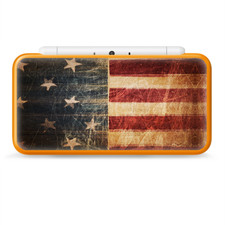 Skins Decal Wrap for Nintendo 2DS XL - vintage american flag distressed
