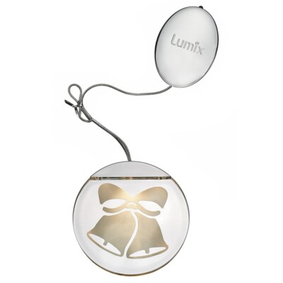 LED-Acrylglastaler Saugnapf Batteriebetrieb Krinner Lumix Deco Lights Glocken