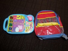 Peppa Pig Learn And Discover Book w/Bookbag/Backpack VTech Kids Educational