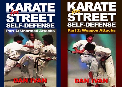 2 DVD Set Karate for Street Survival Self Defense - Unarmed & Armed Attackers