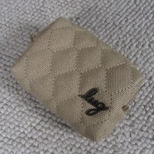 Lug Luxe VL Choo Choo Mini Pill Case Pouch Beige Floral Key Chain Clip Loop Tab