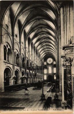 CPA AK REIMS - La Nef de l'Église Sait-Remi (742669)