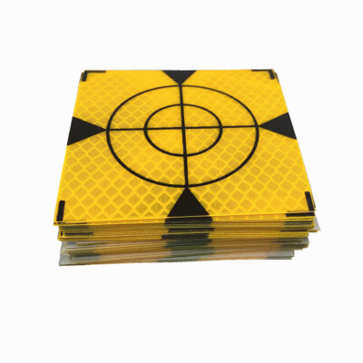 New 100 PCS YELLOW REFLECTOR SHEET 80X80MM (80x80)  REFLECTIVE TAPE TARGET