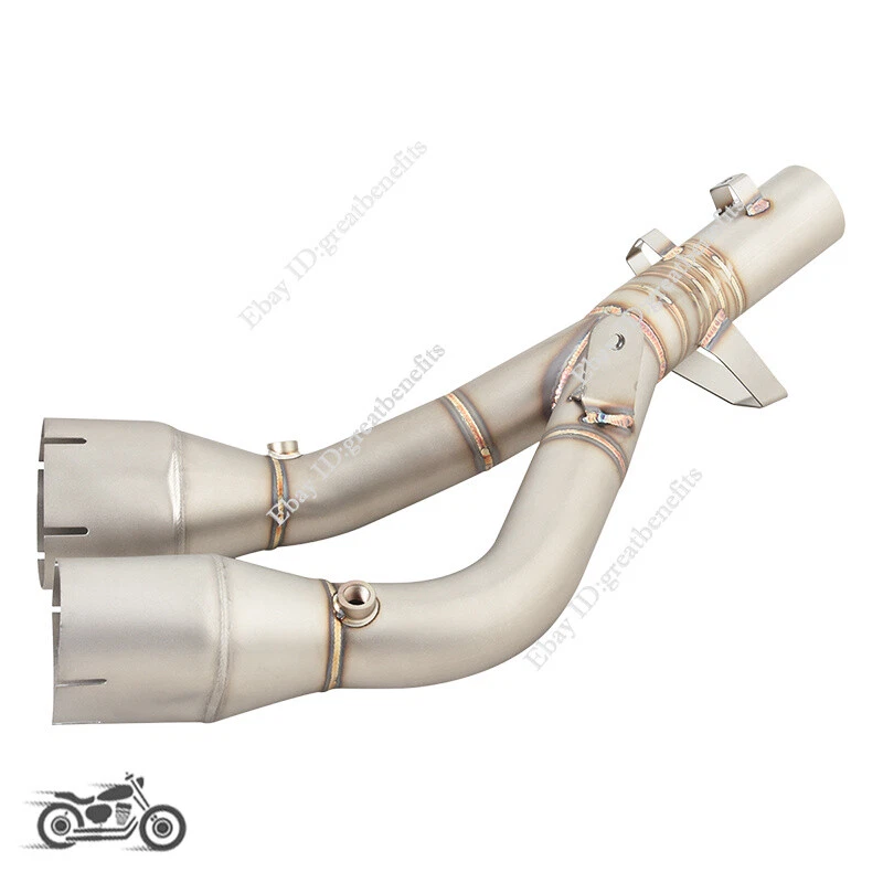 Sistema de escape deslizable para BMW S1000XR 2020-2023 tubo de enlace medio acero inoxidable Foto 2 de 4