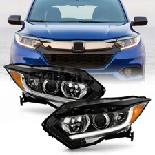 Headlights Headlamps Halogen w/LED DRL Pair LH RH For 2019 2022 Honda HRV HR-V