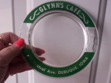 VINTAGE DUBUQUE IOWA ADVERTISING ASHTRAY GLYNN'S CAFE