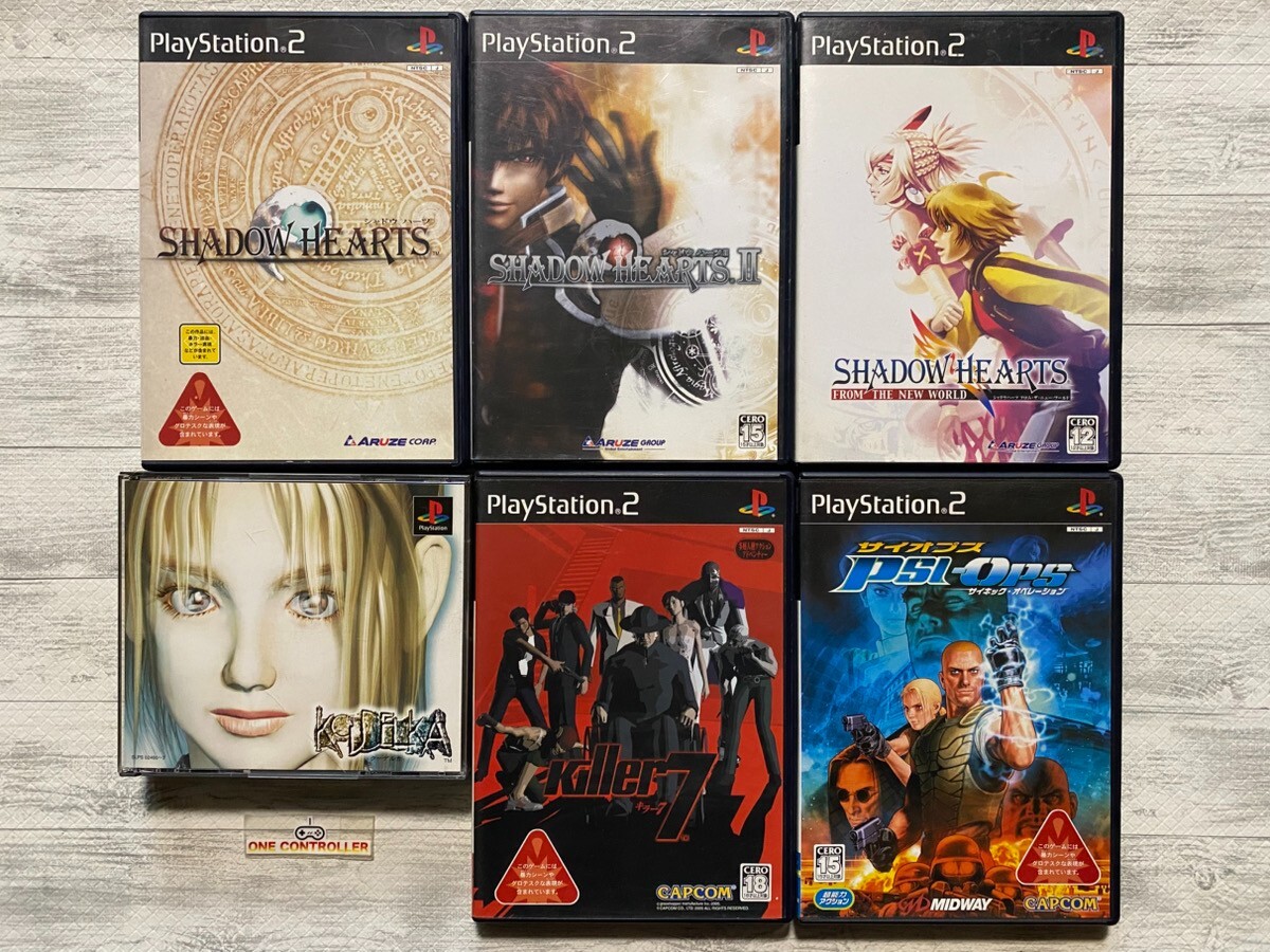 SONY PS 1 2 Koudelka & Shadow Hearts & Killer 7 & Psi-Ops set from