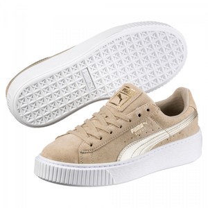 puma suede platform weiss