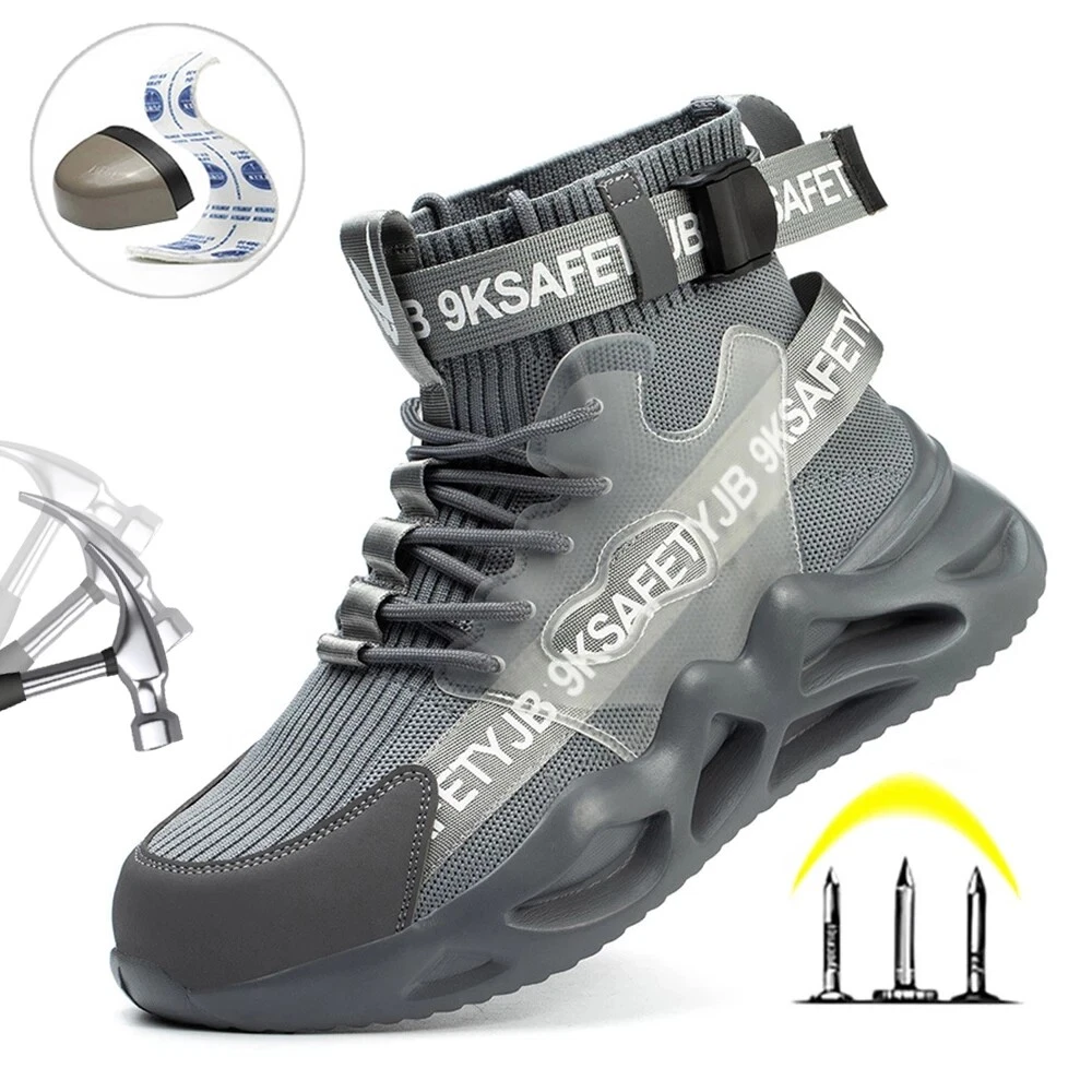 Indestructible Steel Toe Work Boots for Men Puncture-Proof Safety Sneakers