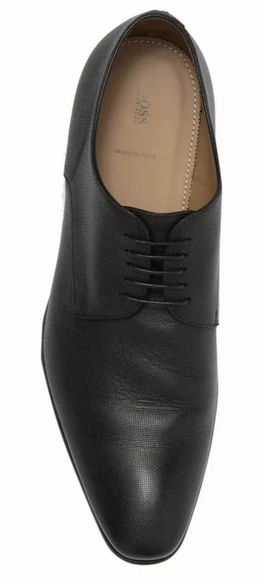 Hugo Boss Men Italian-made Derby shoes in embossed calf  display picture 1