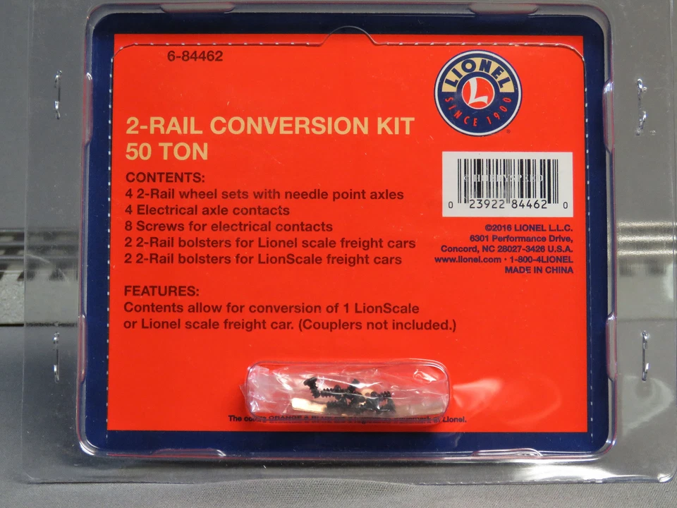 Lionel 2-RAIL CONVERSION KIT 50 TON O GAUGE TRUCK 3 to 2 rail car 6-84462 NEW - Image 2 of 3