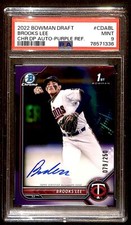 2022 Bowman Draft Chrome Pick Auto Purple 79/250 Brooks Lee #CDA-BL PSA 9 TS7